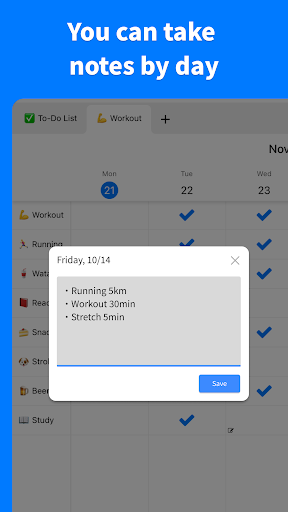 Screenshot of Habit Check Calendar