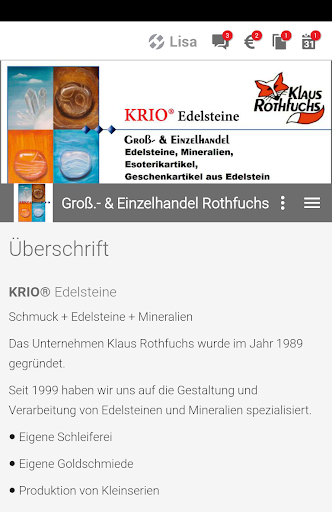 Android application KRIO Edelsteine screenshort