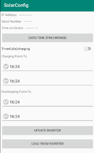 Android application SolarConfig screenshort