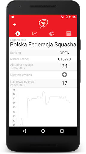 Squash BE5T app Screen 3