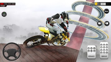 Impossible Mega Ramp Bike stunts: Bike Stunt Games