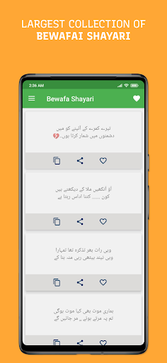 Android application Bewafa Shayari - بےوفا شاعری screenshort