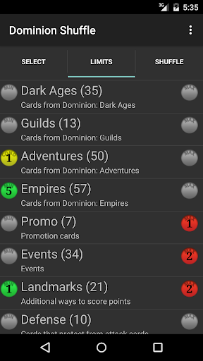 Dominion Shuffle Screen 2
