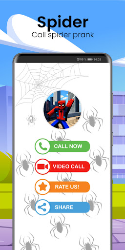 Android application Spider hero man video call screenshort