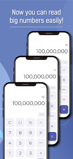 Android application easy read calculator screenshort