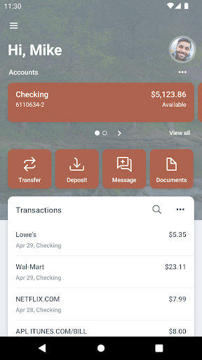 CS Bank Mobile Screen 2