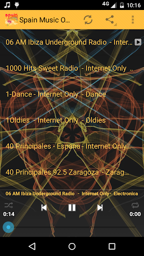 Android application Spain Music ONLINE screenshort