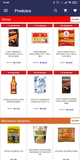 Android application Paraíso Supermercados screenshort