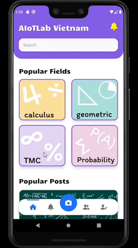 Android application AiMA - AI for Math screenshort
