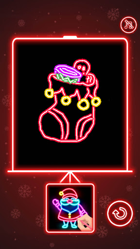 Christmas Art: Glow Coloring Screen 3