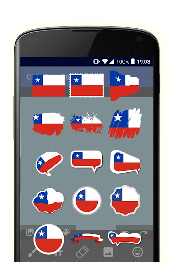 Android application Bandera de Chile Pegatinas screenshort