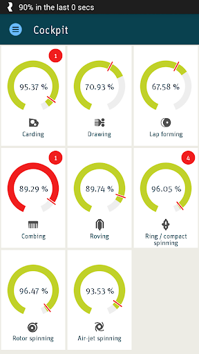 Android application Rieter ESSENTIAL screenshort