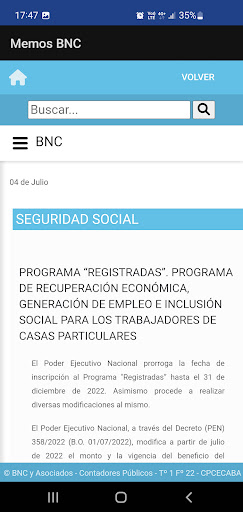 BNC Memos Screen 2