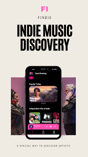 Android application FIndie : Discover Music screenshort