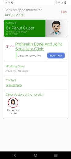 Prohealth Bone & Joint Clinic Screen 3