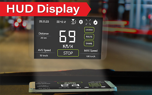 Digital Speedometer – GPS Offline odometer HUD Pro 4