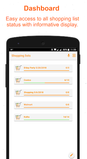 Android application My Shopping List screenshort