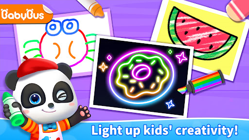 Android application Baby Panda's Glow Doodle Game screenshort
