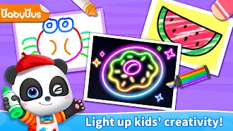 Game screenshot Baby Panda's Glow Doodle Game mod apk