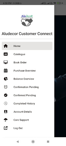 Aludecor Customer Connect Screen 2