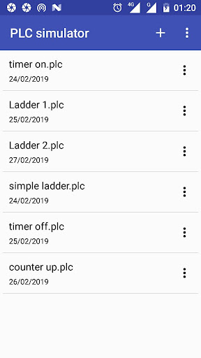 Android application PLC Ladder Logic Simulator screenshort