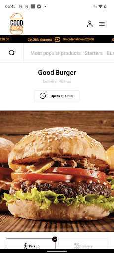Android application Good Burger screenshort
