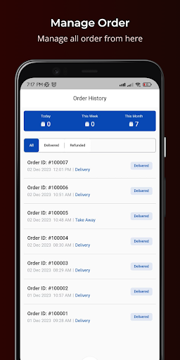Food4U - Restaurant Partner Screen 2