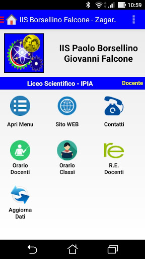 Android application IIS BorsellinoFalcone Zagarolo screenshort