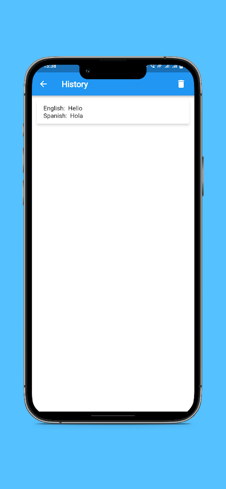 English to Spanish :Translator Screen 3