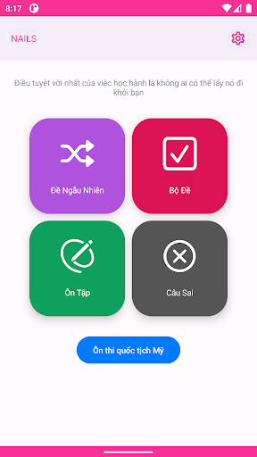 Android application 900 Câu Hỏi Lý Thuyết Nails screenshort
