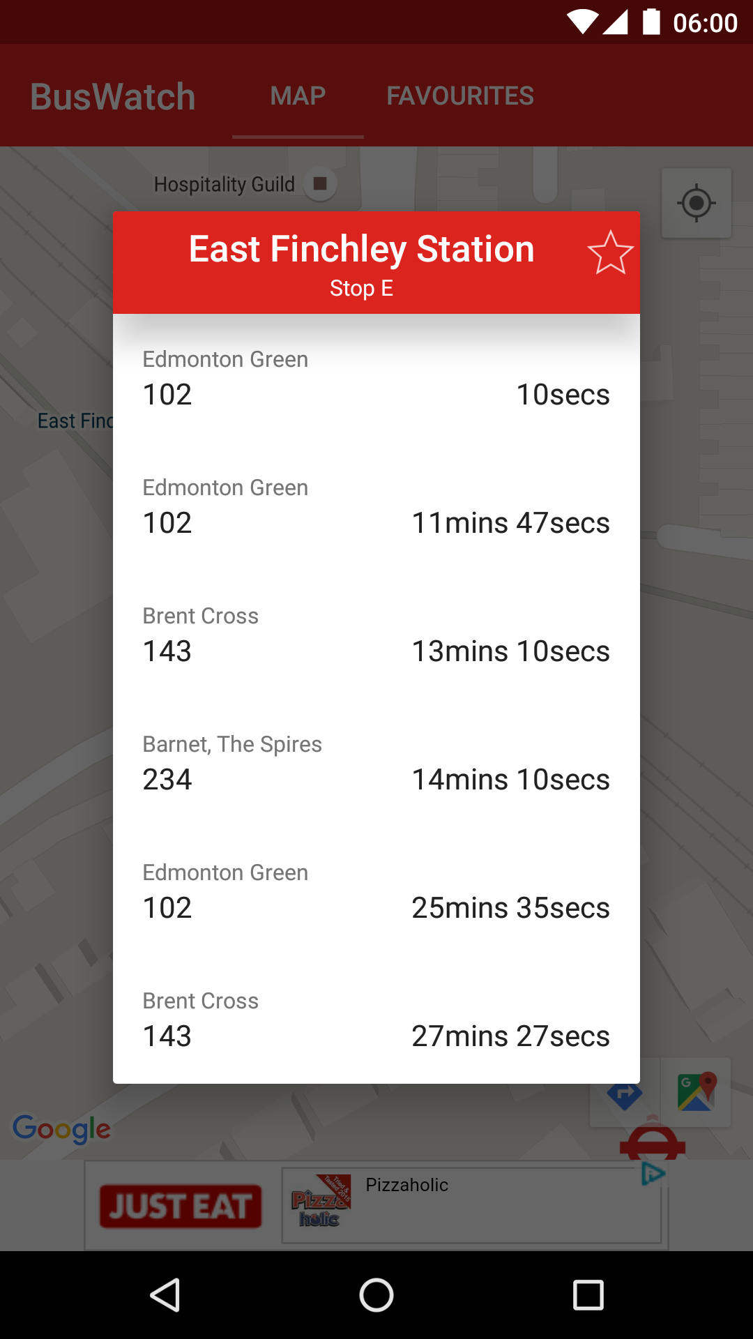 Android application BusWatch - London Bus Times screenshort