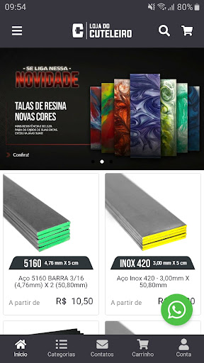 Android application Loja do Cuteleiro screenshort