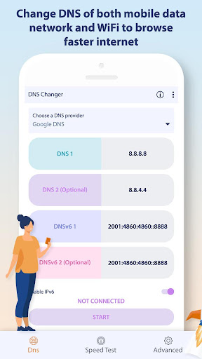 Change DNS Server, Browse Fast Screen 2