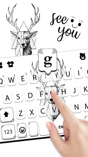 Deer Draw Keyboard Theme Screen 2