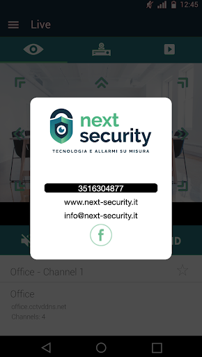 Android application Next Security EasyView screenshort