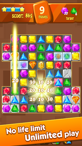 Jewels Classic - Crush Jewels 5.3.0 APK + Mod (Unlimited money) for Android