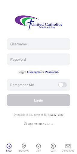 Android application United Catholics FCU screenshort