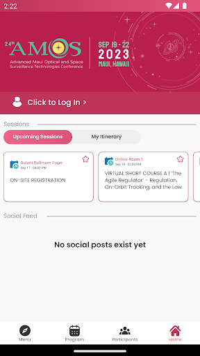 Android application AMOS 2023 screenshort