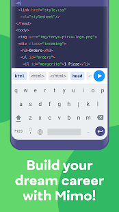 Mimo: Learn coding in JavaScript, Python and HTML Screenshot
