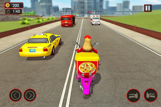 Moto Bike Pizza Delivery u2013 Girl Food Game screenshots 3