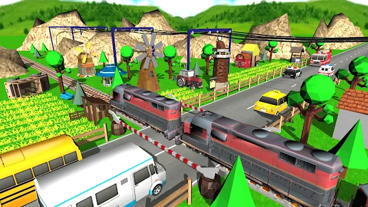 Train Road Crossy 3D Railroad