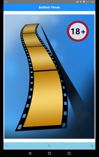 Android application Betiltott Filmek screenshort