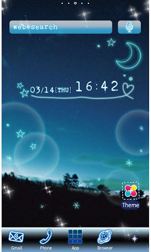 Android application Night Sky Wallpaper Theme screenshort