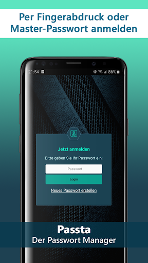 Passta - der Passwort Manager Screen 2