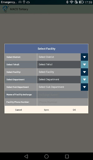 Android application MACS Tertiary screenshort