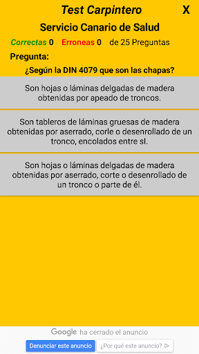 Android application Test Carpintero III screenshort