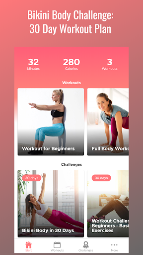 Android application 30 Day Bikini Body Challenge screenshort