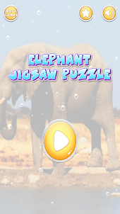 Jogo de quebra-cabeça elefante