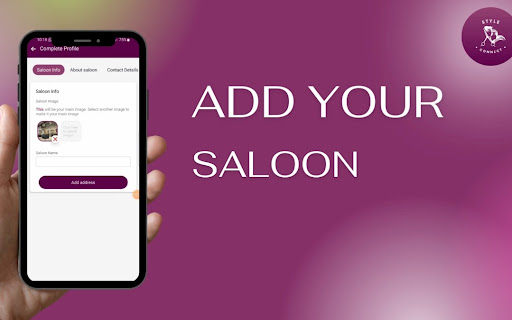 StyleConnect Salon booking app Screen 2