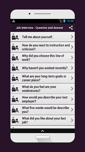 Job Interview : Question and A Screen 2